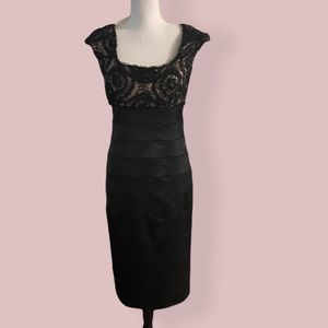 Tadashi Shoji Black & Tan Dress-Size 6